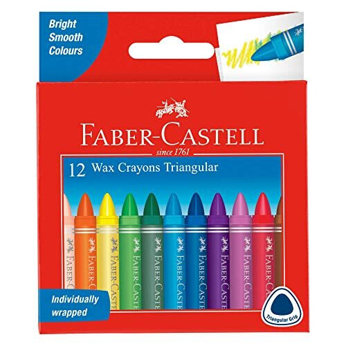 Faber-Castell Faber Castell 12 Triangular Wax Crayons