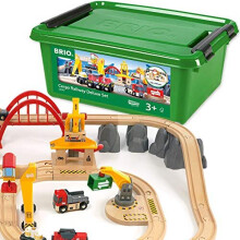 BRIO World Deluxe Cargo Train Set for Kids Age 3 Years and Up, Compatible with All BRIO Train Sets