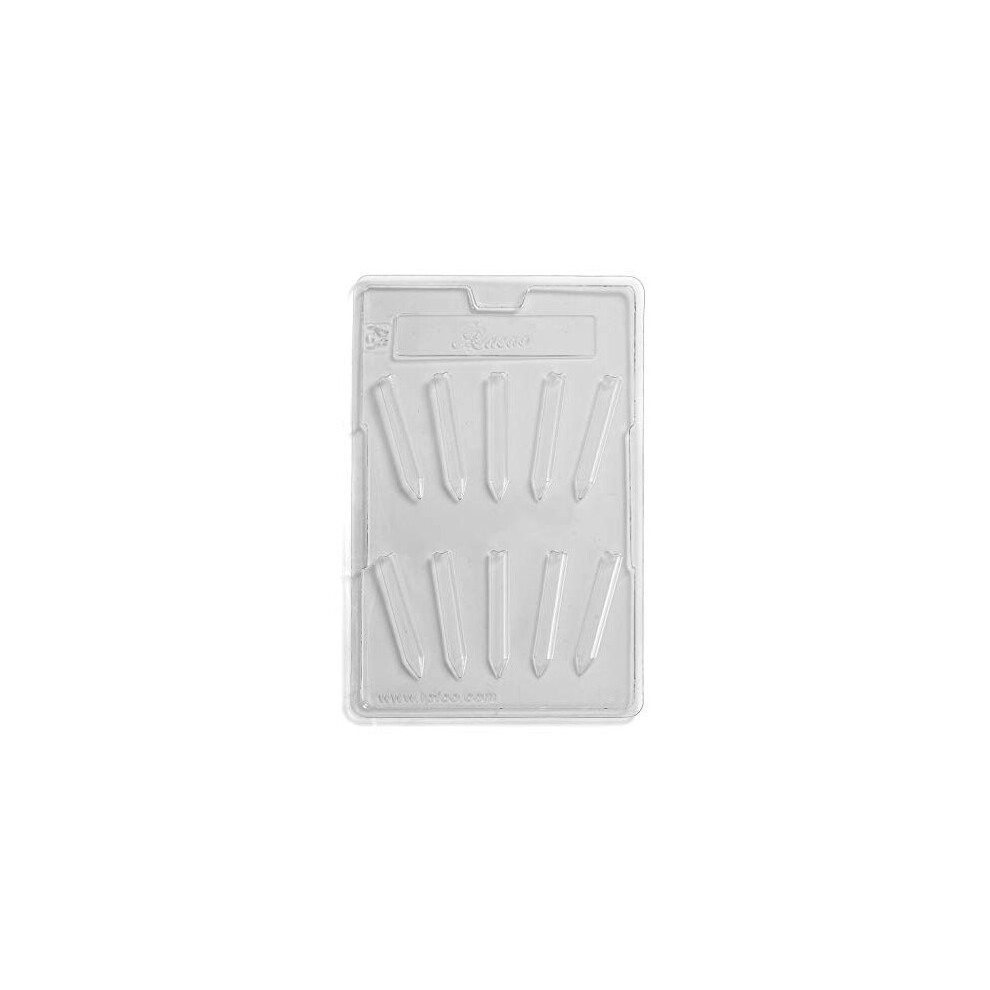 Cacao Pencil/Crayon Chocolate Mould 10 Cavity, Pvc, 17 X 26 X 1.5 Cm