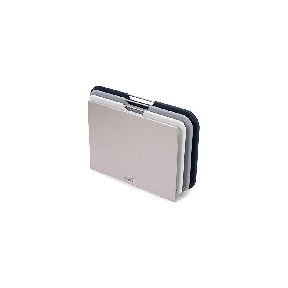 Joseph Joseph Nest 3-Piece Chopping Board Set With Storage Stand, Grey