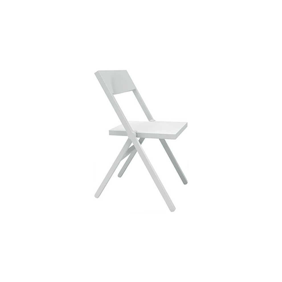 Alessi Folding and Stackable Chair in PP and Fiberglass, White, 52 x 46 x 90 cm