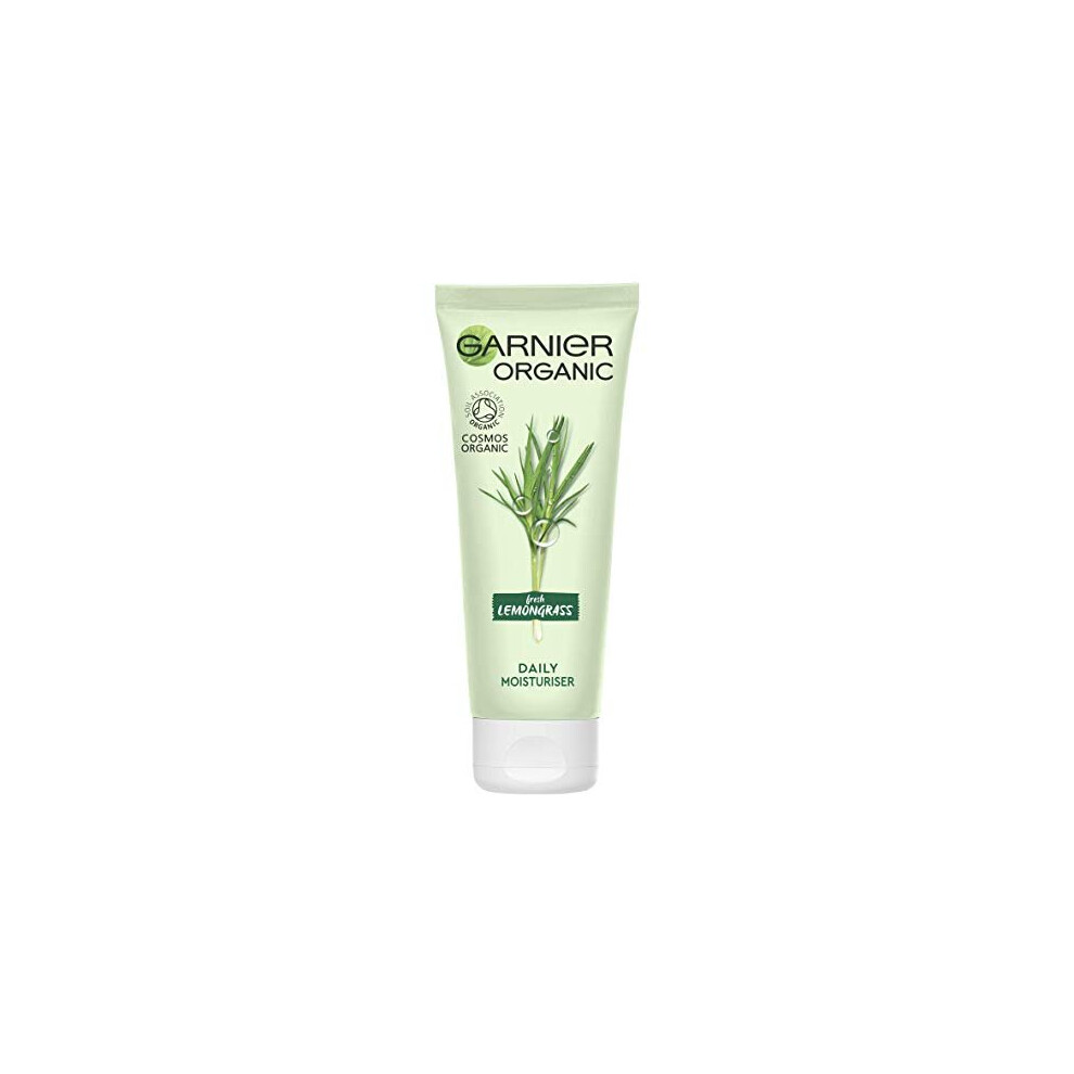 Garnier Organic Lemongrass Daily Face Moisturiser, Refreshing and Hydrating Day Cream for Combination and Normal Skin 50 ml