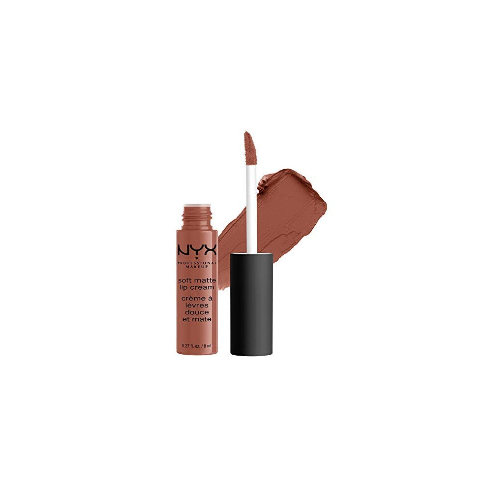 NYX Professional Makeup Soft Matte Lip Cream, Creamy and Matte Finish, Highly Pigmented Colour, Long Lasting, Vegan Formula, Shade: Leon
