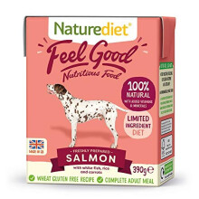 Naturediet Feel Good Salmone e Pesce Bianco Alimento Umido Completo 390g x 18