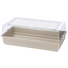 Ferplast Large Plastic Cage for Rabbits and Guinea Pigs MAXI Duna Multi House for Dwarf Rabbits, Small Animals , Ventilation Grid, Transparent Roof, G