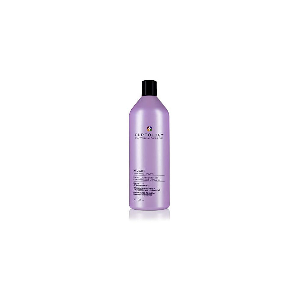 Pureology | Hydrate Moisturising Shampoo | For Medium To Thick Dry, Colour Treated Hair | Vegan 1000Ml