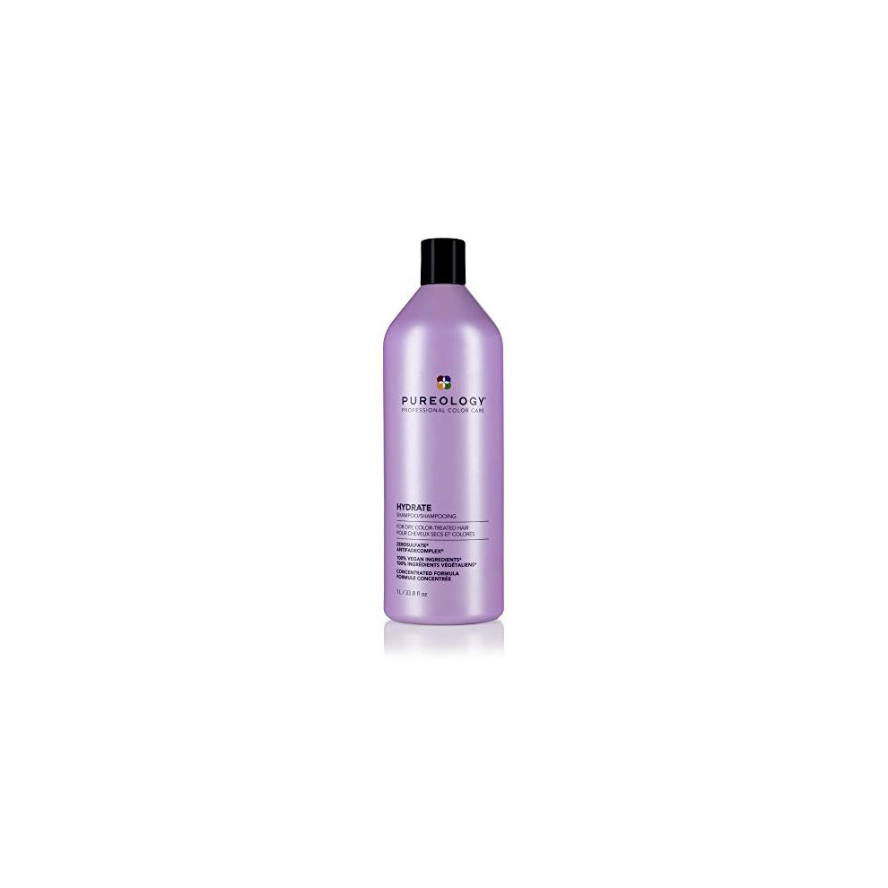 Pureology | Hydrate Moisturising Shampoo | For Medium To Thick Dry, Colour Treated Hair | Vegan 1000ml