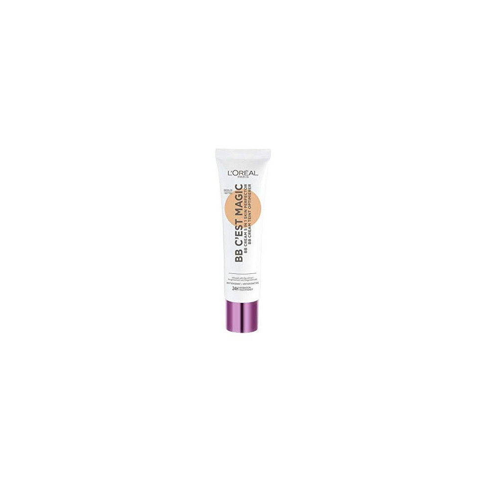 L'Oreal Paris BB Cream C'est Magic 04 Medium, Ultra-Lightweight, Infused with Natural Ingredients Fig Extract, Pro-vitamin B5 and Vitamin E, SPF 20