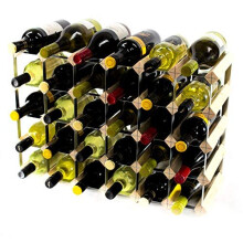 Classic 30 (6x4) Bottle Pine Wood and galvanised Metal Wine Rack Ready Assembled