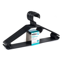 BeldrayÂÃ LA050779BLK Plastic Clothes Coat Trousers Hangers | Pack of 10 | Black