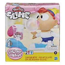 PLAY-DOH - Slime - Charlie pour faire des bulles de pâte gluante - Jouet pour enfants - 2 Pots de pâte PLAY-DOH - Slime