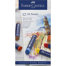 Faber-Castell Creative Studio, Vivid Coloured, Intense Luminosity Oil Pastel Set of 12