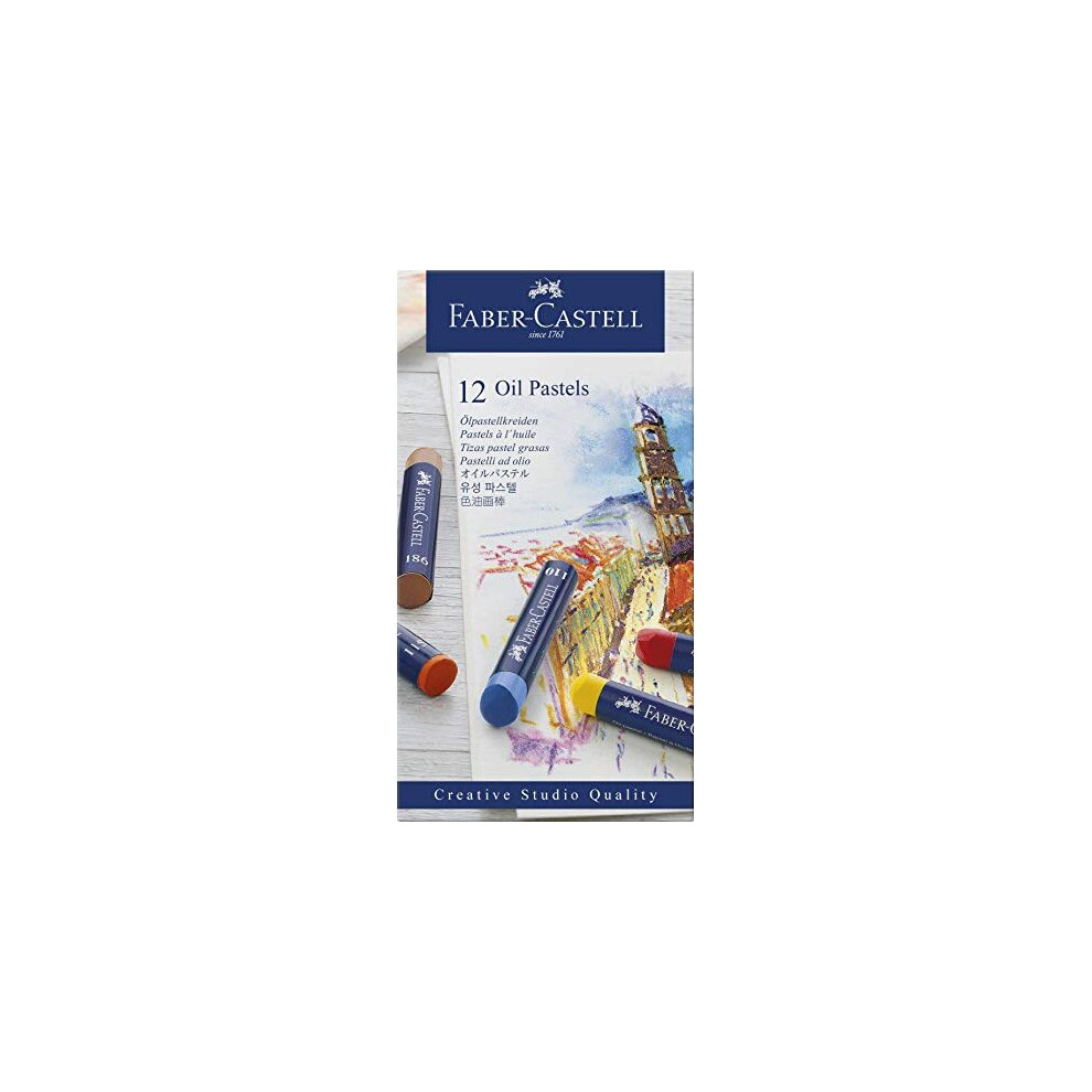 Faber-Castell Creative Studio, Vivid Coloured, Intense Luminosity Oil Pastel Set of 12