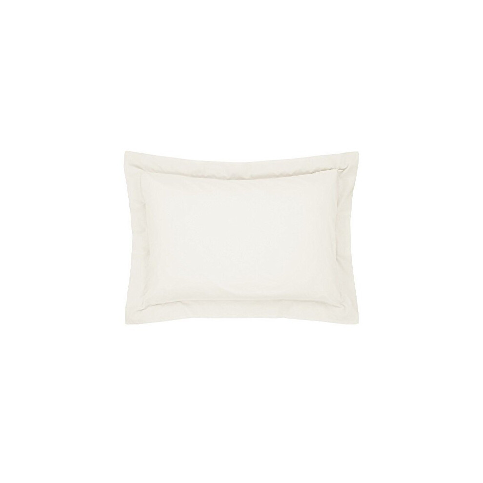Catherine Lansfield Easy Iron Percale Oxford Pillowcase Pair Cream