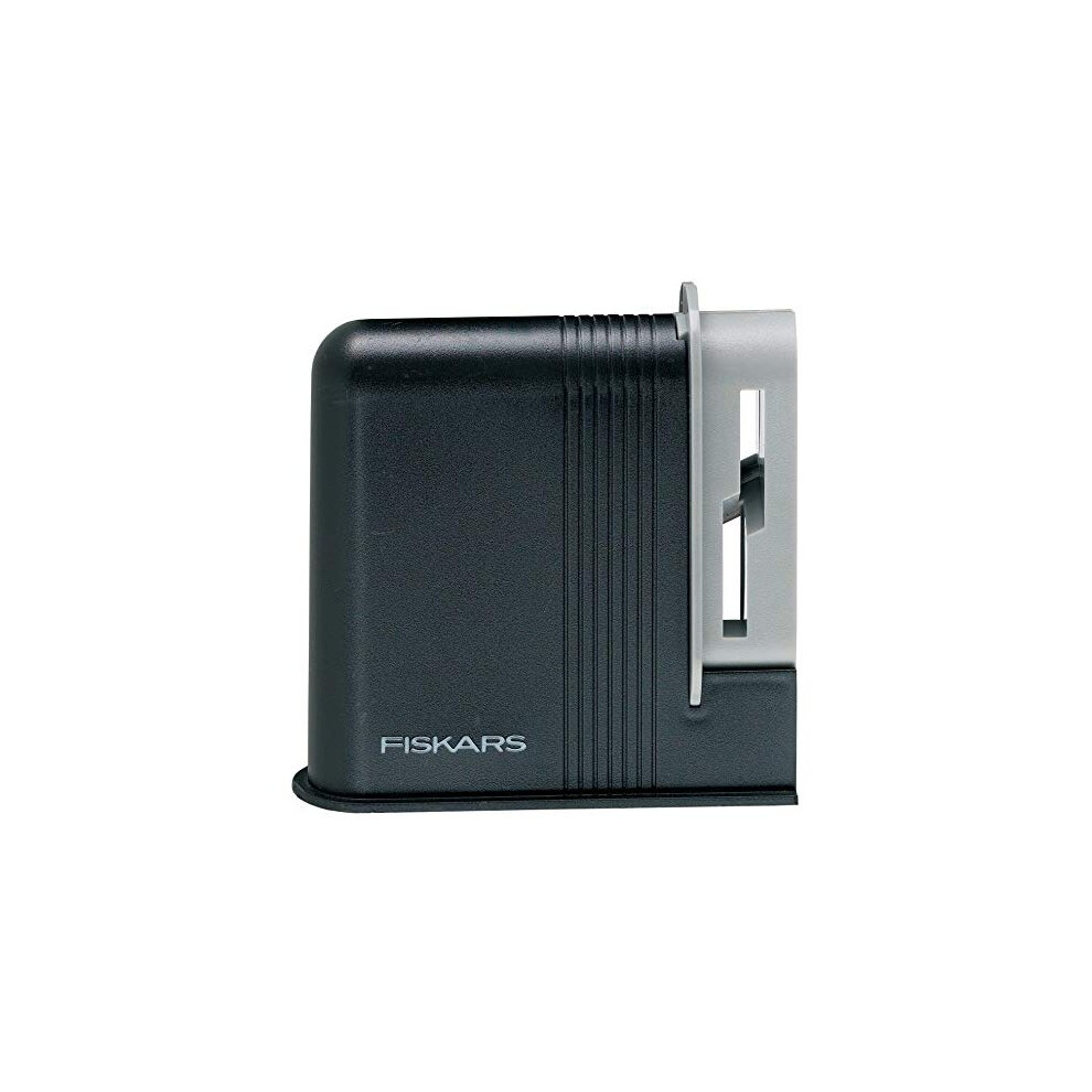 Fiskars Scissor Sharpener, For Right-handed people, Ceramic grinding heads / Plastic casing, Black/Grey, 1005137