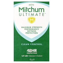 Mitchum Ultimate Men 48HR Protection Soft Solid Clean Control Antiperspirant & Deodorant 45 g