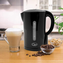 Quest 35039 1 Litre Black Kettle / Spout Filter, Water Level Indicator