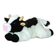 AURORA, 31430, Flopsies May Bell Cow, 12In, Soft Toy, Multi-Colour - Plush Soft Toy