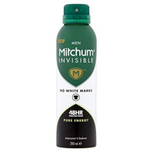 Mitchum Invisible Men 48HR Protection Pure Energy Anti-Perspirant & Deodorant 200 ml