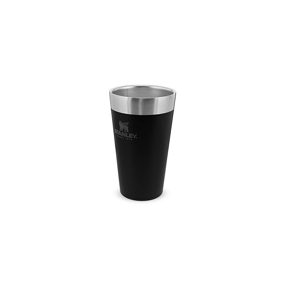 Stanley Adventure Stacking Beer Pint 0.47L / 16OZ Matte Black Ã¢ÃÃ Keeps Beer Cold for 4 Hours | Stainless Steel Beer Pint | Stacks Infinitely | Do