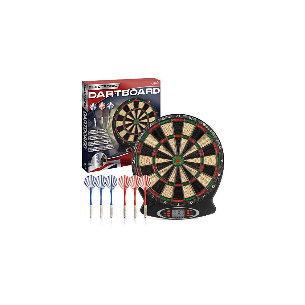 Toyrific ChildrenâÃÃs Electronic Dartboard with LED Digital Score Display and Plastic Tip Darts