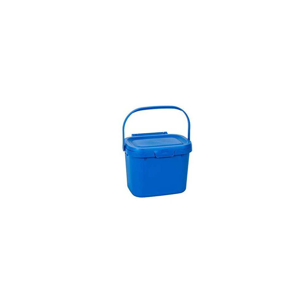 Addis Everyday Kitchen Food Waste Compost Caddy Bin, 4.5 Litre, Cobalt Blue