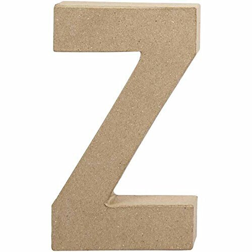 Lettre décorative - réf 26625 - Papier mâché - Beige - Intérieur