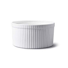 WM Bartleet & Sons 1750 T178 Traditional Porcelain Professional Soufflâ Dish, 18cm Diameter, 1.6 LTR Capacity âÃà White