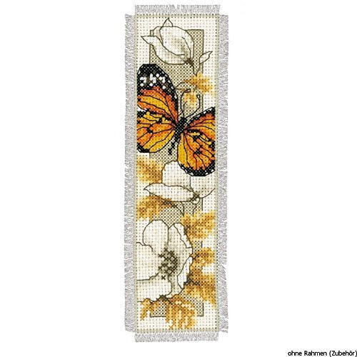 Vervaco Bookmark Butterfly 2 Counted Cross Stitch Kit, Multi-Colour