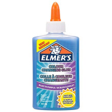 Elmer's farbwechselnder PVA-Kleber | Blau bis Lila | 147 ml | Waschbar und kinderfreundlich | Ideal zum Herstellen von Schleim | 1 Zhlung