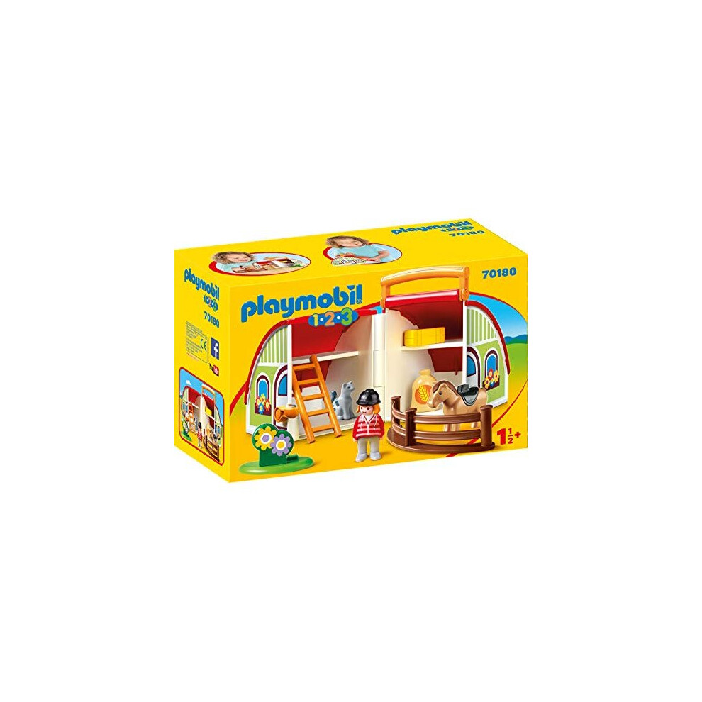 Playmobil 70180 1.2.3 My Take Along Farm For Children 18 Months+