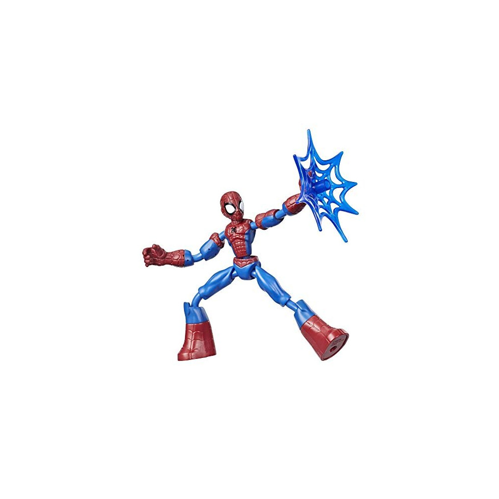 Marvel Spider-Man Bend and Flex Spider-Man Action Figure Toy, 15-cm Flexible Figure, Includes Web Accessory, For Children Aged 6 and Up