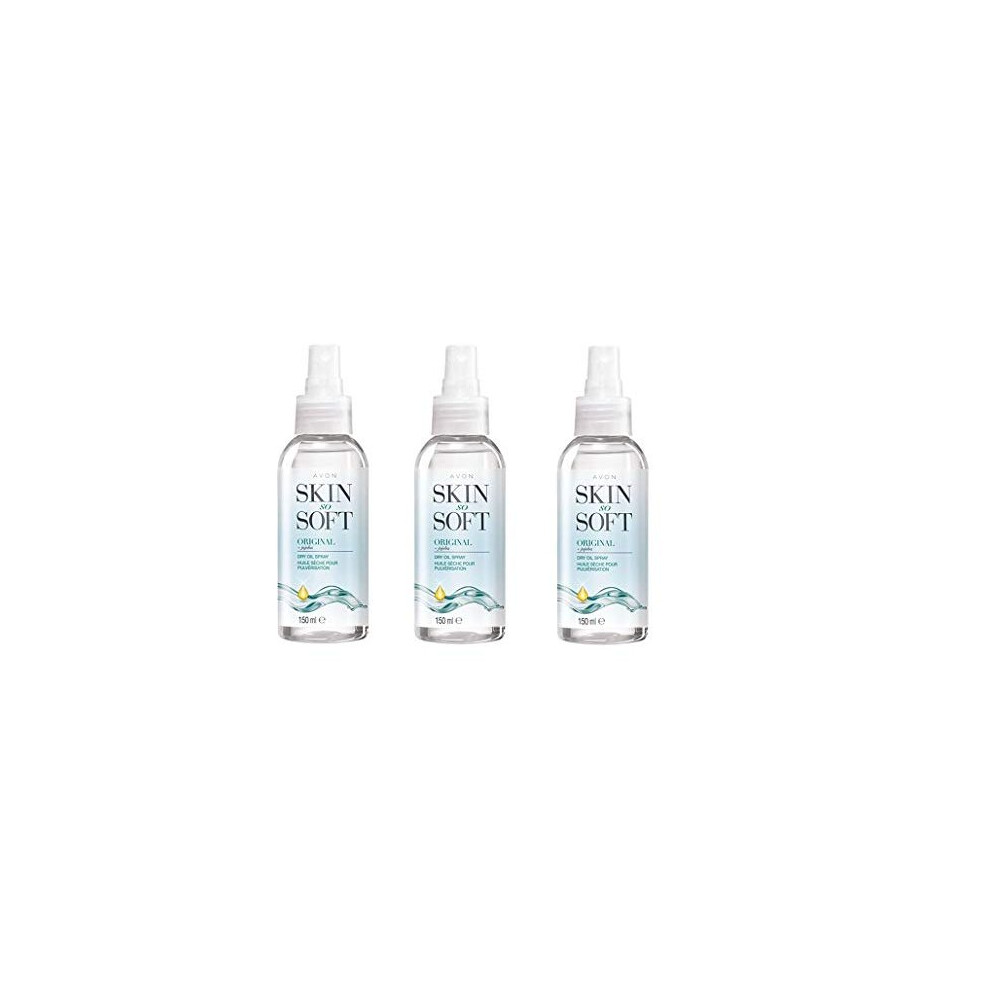 Avon 3 x Mosquito Insect Repellent"Skin So Soft Original Dry Oil Spray"