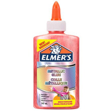 Elmer's Metallic PVA Glue | Great for Making Slime | Washable | Pink | 147 ml | 1 Count