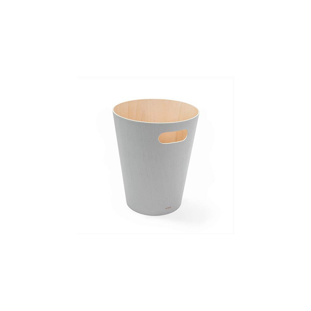 Umbra Woodrow Trash Can Ã¢ÃÃ Duo-Tone Wood Wastebasket Garbage Can for Office, Study, Bathroom, Living Room, Powder Room and More, 2 Gallon/7.5 L,