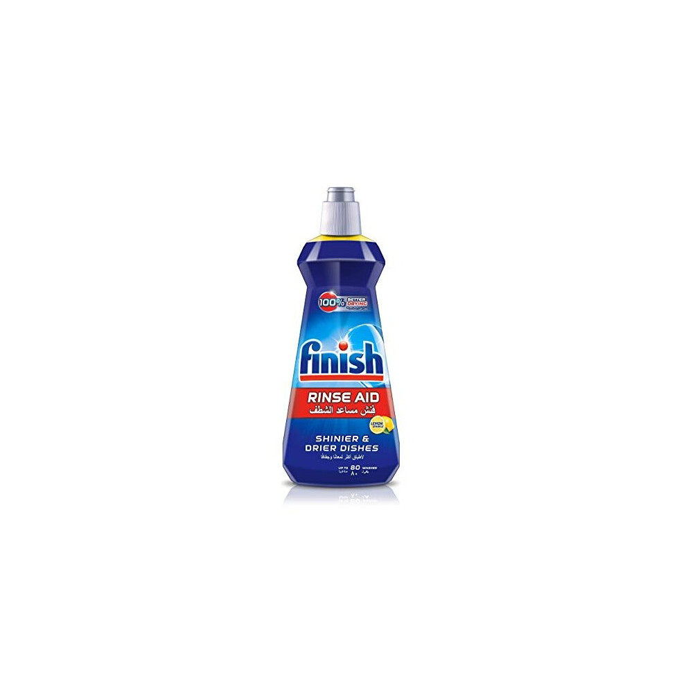 Finish Rinse Aid for Shinier and Drier Dishes, LEMON, 400 ml