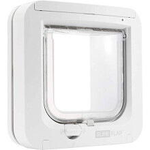 SureFlap Cat Flap with Microchip Identification, White (4 x AA batteries required)