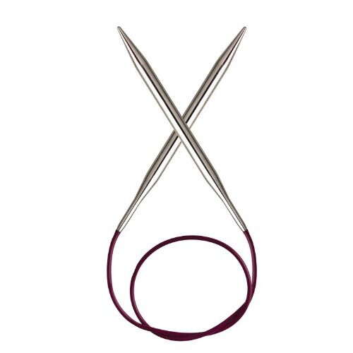 KnitPro 40 cm x 4.5 mm Nova Fixed Circular Needles, Silver