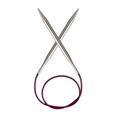KnitPro 40 cm x 6 mm Nova Fixed Circular Needles, Silver