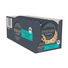Encore 100% Natural Wet Cat Food Pot, Succulent Tuna with Pacific Crab in Broth 60 g Pot (Pack of 10)
