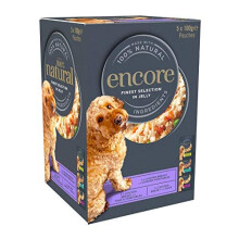 Encore Natural Wet Dog Food Pouches Chicken Selection in Jelly, 5x100 grams