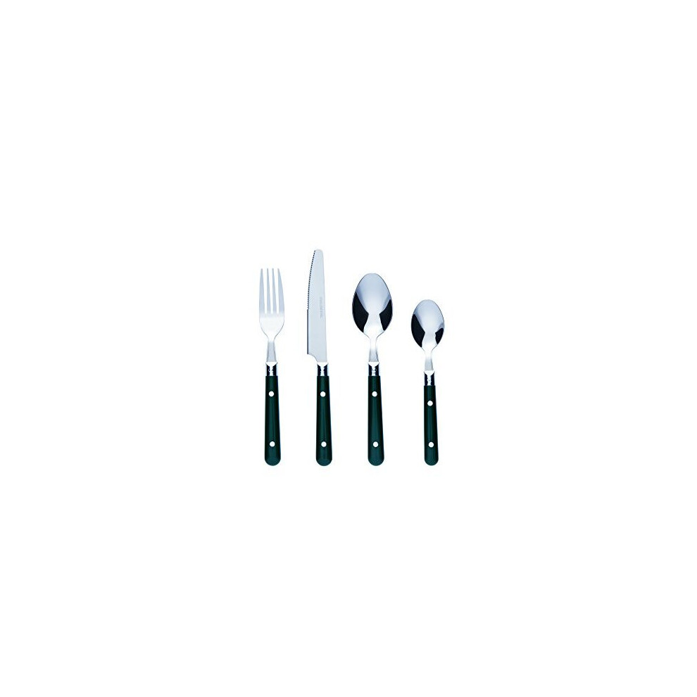 Bon Brasserie 16-Piece Stainless Steel Cutlery Set - Green