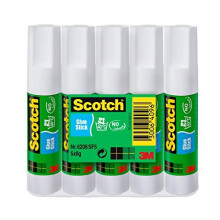 ScotchÂÃ Solvent-Free Permanent Glue Sticks - Pack of 5 x 8g Glue Sticks - Ideal for Paper, Fabric and Lightweight Items