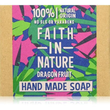 Faith in Nature Natural Dragon Fruit Hand Soap Bar, Revitalising Vegan and Cruelty Free, Parabens and SLS Free, 100 g