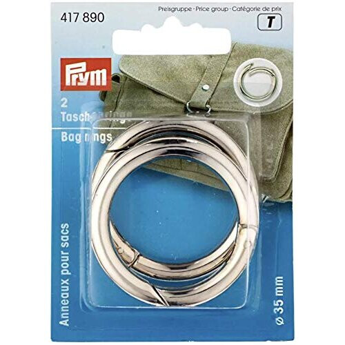Prym Prym 35 mm Bag Rings, Silver