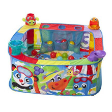 Playgro Pop Up Baby Ball Pit, 6 Months and Up, Pop and Drop Ball Activity Gym, Multicoloured, 40175