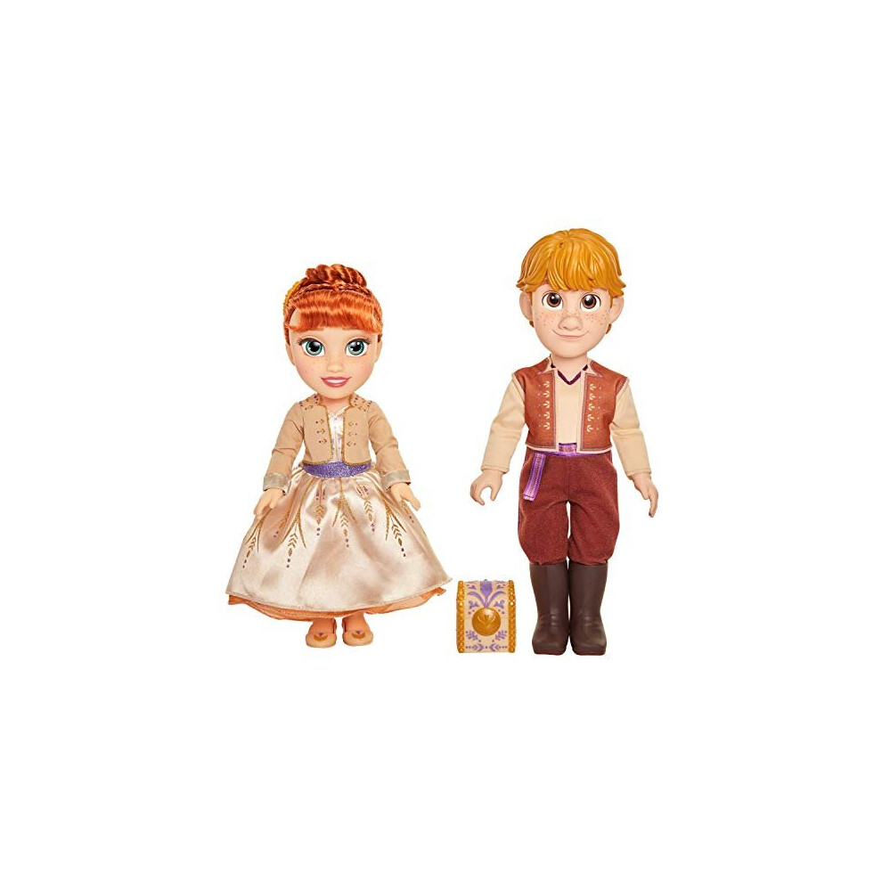 Disney Frozen 2 Anna & Kristoff Dolls Proposal Gift Set, Comes with Ring & Ring Box! Features Authentic Film Details & Design - for Ages 3+