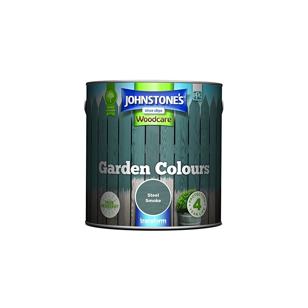 Johnstone's 309288 Garden Colours, Steel Smoke, 2.5 Litre