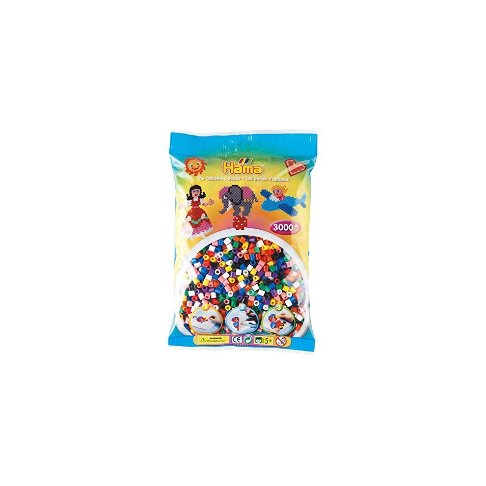 Hama 3000 Beads Solid Mix (Midi Beads)