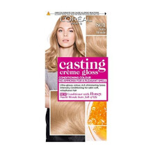 L'Oreal Paris Casting Creme Gloss Semi-Permanent Blonde Hair Dye, Blends Away Grey Hair Leaving a Radiant Hair Colour, Blonde Hair Dye 801 Satin Blond